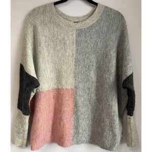 DB Sunday Sweater Women‎ Small  Multicolor Crew Neck  Long Sleeve Knit  Pullover